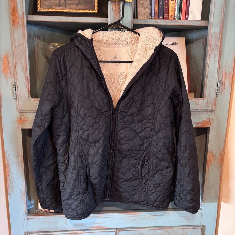 Disney Sherpa and black jacket
